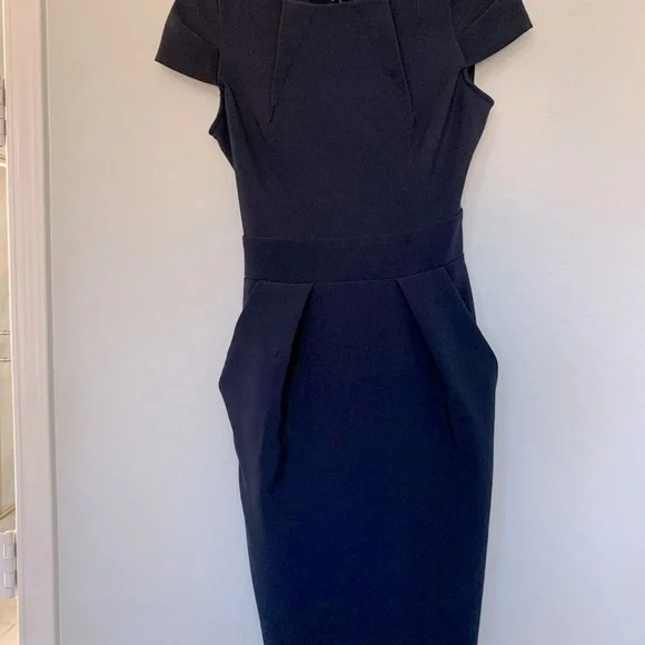Dresses | Closet London Navy Pencil Dress | Poshmark